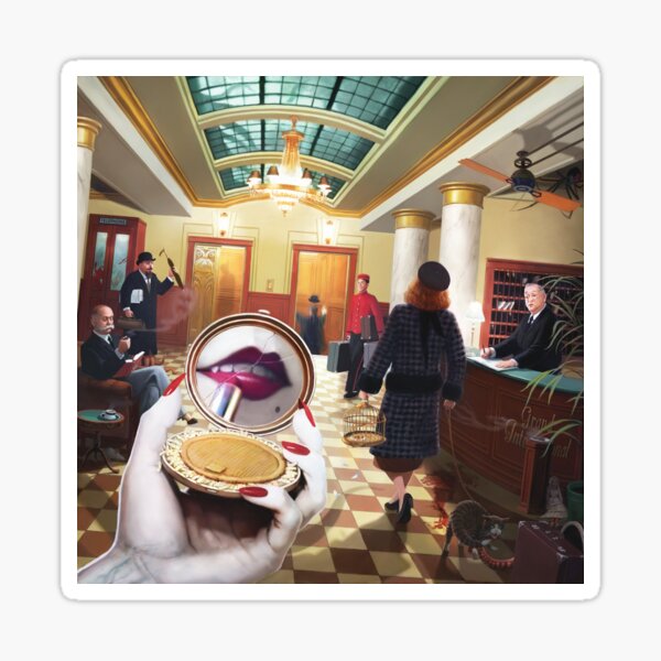 The Grand International Hotel by Jeff Lee Johnson Sticker