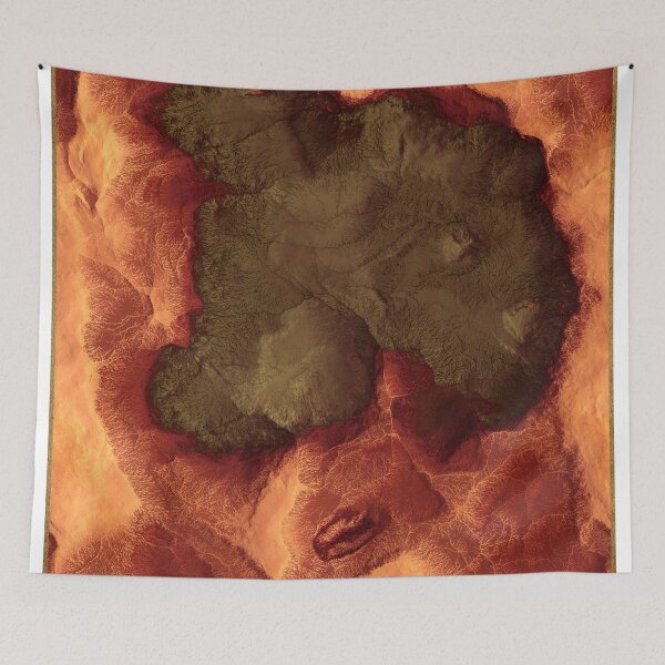 Item preview, Fiery Cavern 001 Battle Map for Miniature RPG Tabletop Gaming designed and sold by Paul David Wilson.