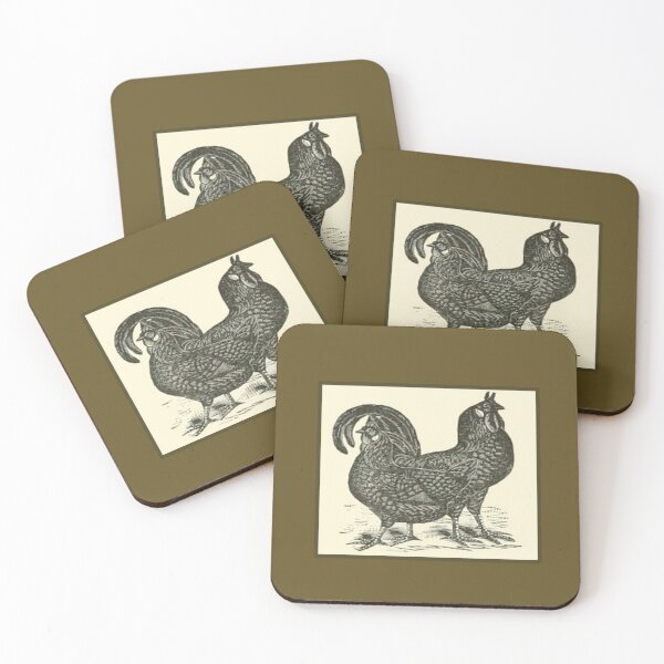 Item preview, Vintage La Fleche Chickens - 1800's Print designed and sold by MountMercantile.