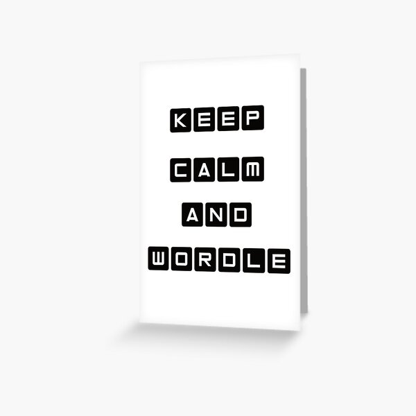 Vista previa del artículo con la obra «Keep Calm and Wordle - Juego de rompecabezas obsesionado con Wordle», diseñado y vendido por zicutza.