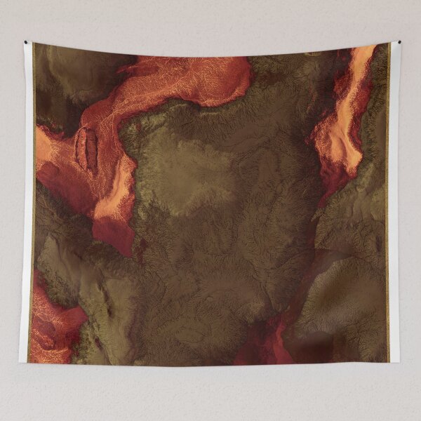 Item preview, Fiery Cavern 003 Battle Mat for Tabletop RPG Gaming Miniatures designed and sold by Paul David Wilson.