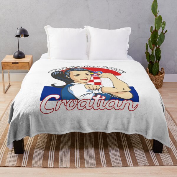 Item preview, Croatian Girl Flag Vintage Art designed and sold by MrEddie10.