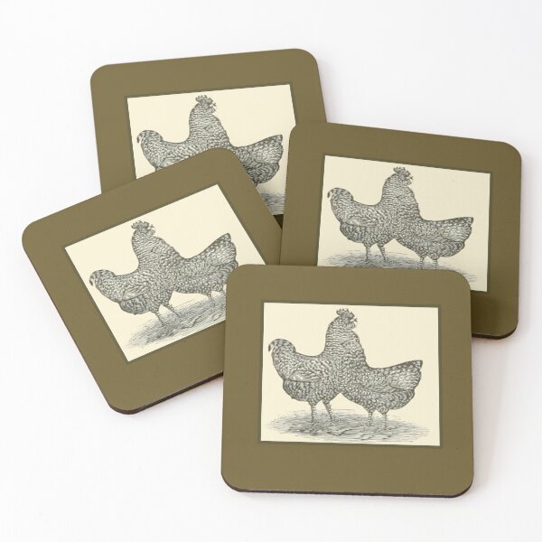 Item preview, Vintage Plymouth Rock Chickens - 1800's Print designed and sold by MountMercantile.