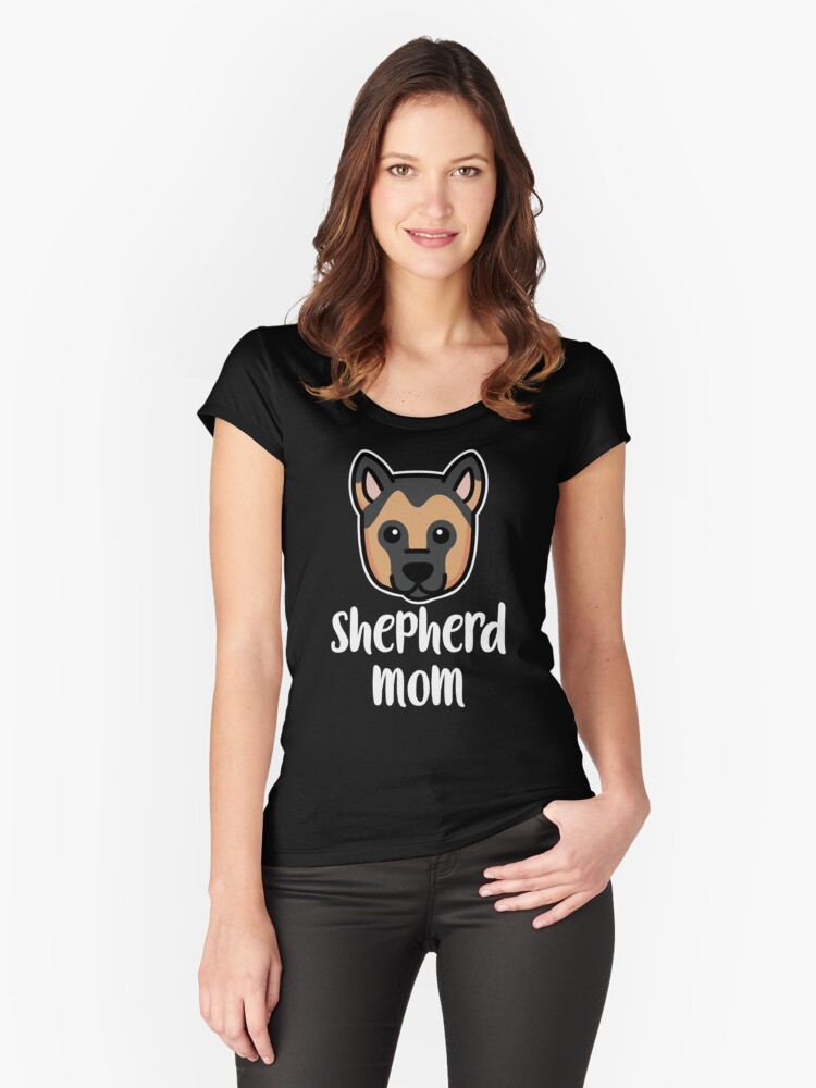 Thumbnail 1 of 3, Fitted Scoop T-Shirt, German Shepherd Mom Kawaii Dog Owner designed and sold by brandoseven.