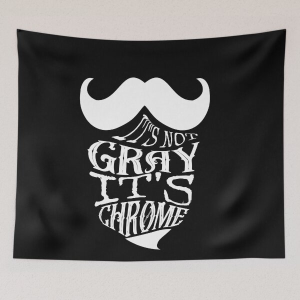 Item preview, it's not gray it's chrome beard vintage memes  designed and sold by Amirebdesign.