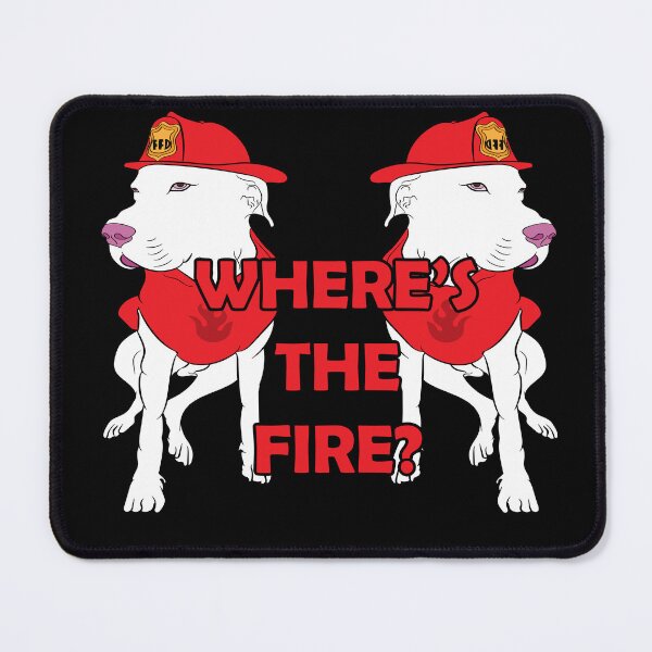 Item preview,  Where's the fire?/ firefighter pug/ dog artistic design designed and sold by SamRVstore.