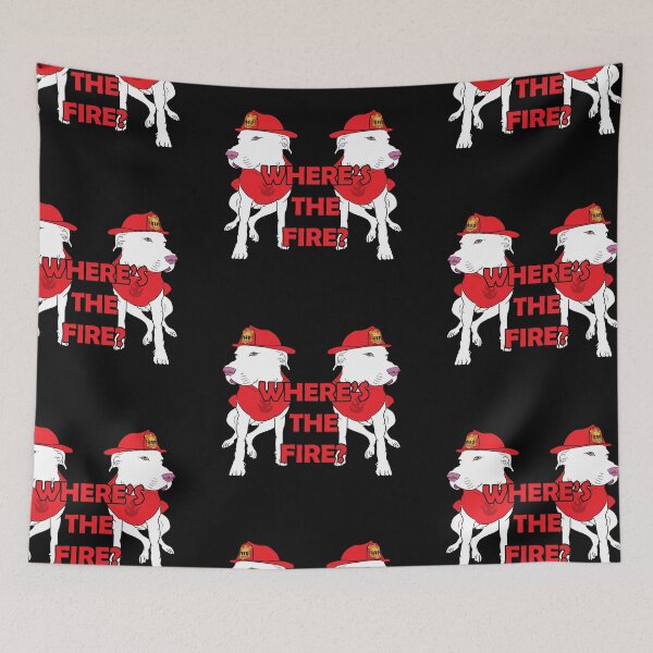 Item preview,  Where's the fire?/ firefighter pug/ dog artistic design designed and sold by SamRVstore.