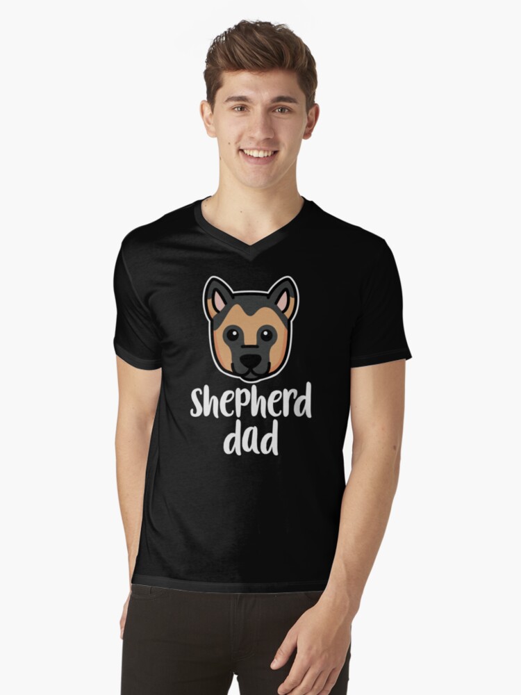 Thumbnail 1 of 3, V-Neck T-Shirt, German Shepherd Dad Kawaii Dog Owner designed and sold by brandoseven.