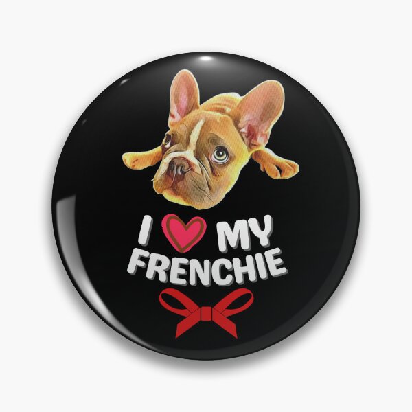 Item preview, I Love My Frenchie - Splooting Golden Brown French Bulldog Puppy Art designed and sold by Cawaiico.