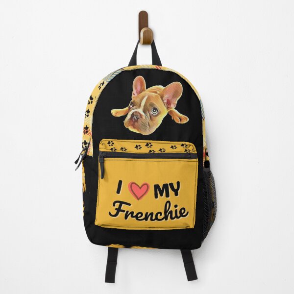Item preview, I Love My Frenchie - Splooting Golden Brown French Bulldog Puppy Art designed and sold by Cawaiico.
