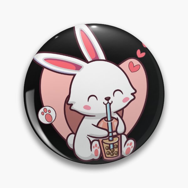 Item preview, Kawaii Easter Bunny Drinking Boba Tea Bubble Tea Anime Kawaii Neko designed and sold by CREATIVE-TEE.