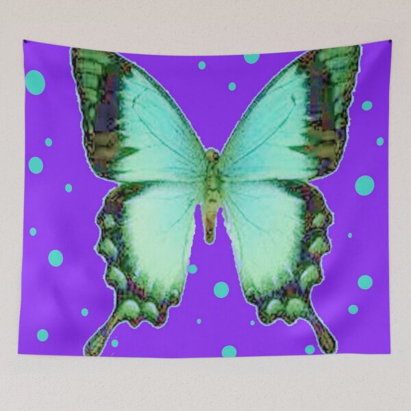 Item preview,   BLUE SWALLOW TAILED BUTTERFLY PURPLE PATTERN  designed and sold by sharlesart.