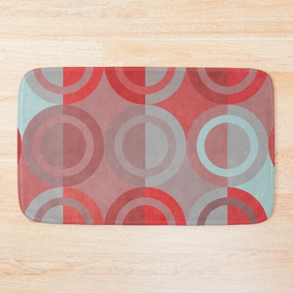 Item preview, Geometric Shapes Grey Red Circles designed and sold by FAROSSTUDIO.