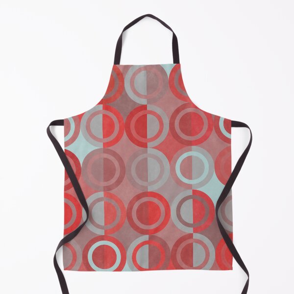Item preview, Geometric Shapes Grey Red Circles designed and sold by FAROSSTUDIO.