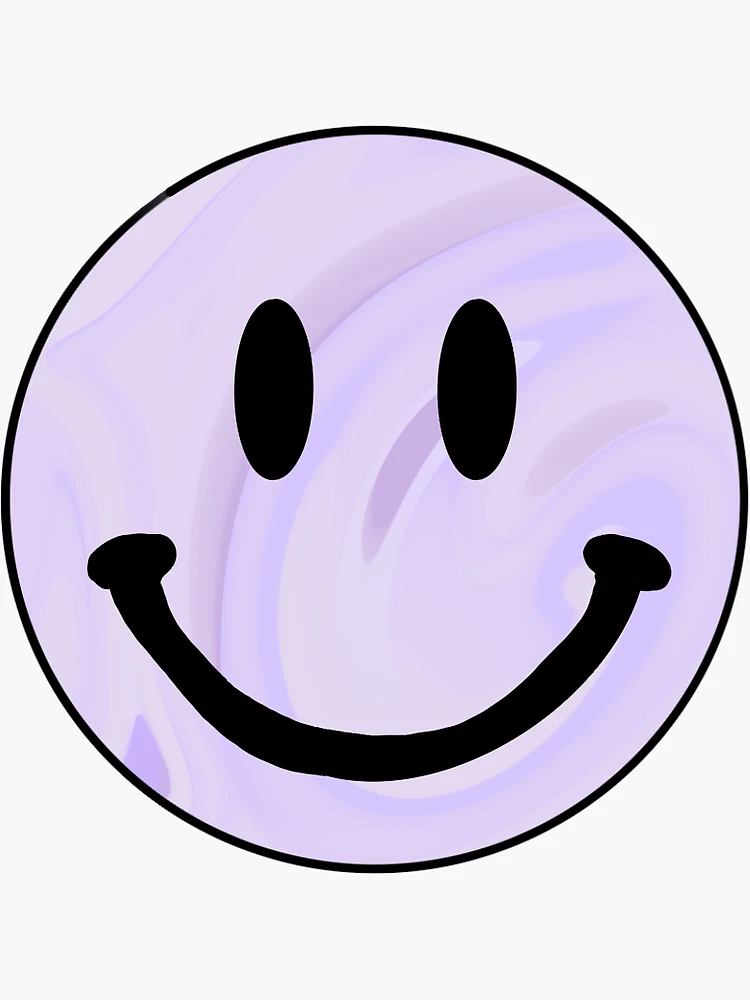 Smile Round Alphabet Slim Sticker, 09 Purple