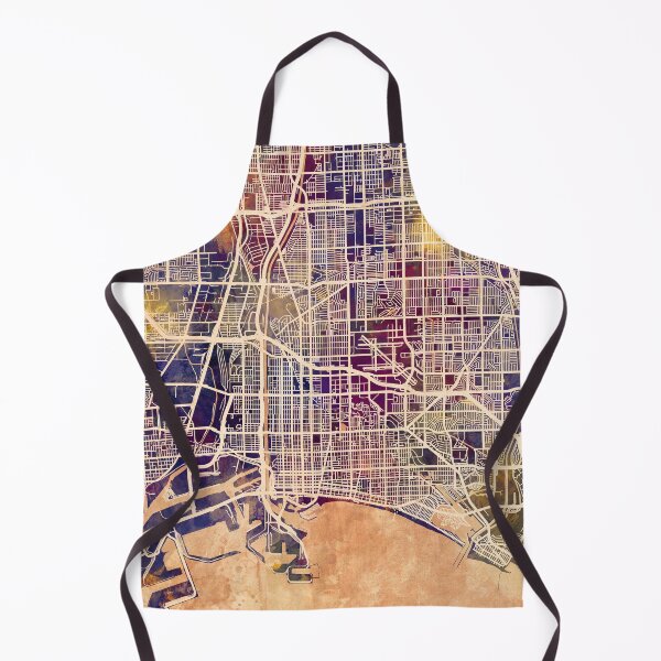 Item preview, Long Beach California City Street Map designed and sold by ArtPrints.