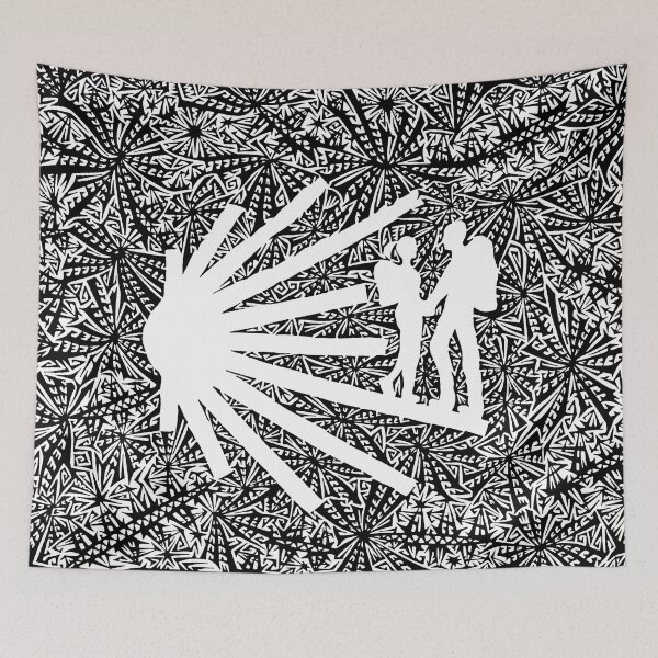 Item preview, Way of St. James pilgrims designed and sold by TanTrisTani.