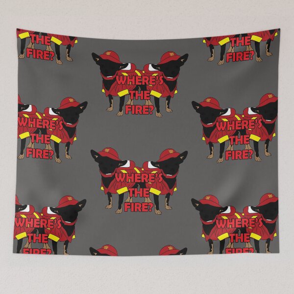 Item preview, Where's the fire?/ firefighter pug/ dog artistic design designed and sold by SamRVstore.