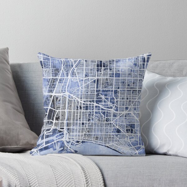 Aperçu de l'œuvre Long Beach California City Street Map créée et vendue par ArtPrints.