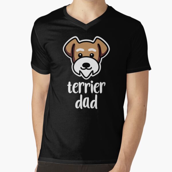 Terrier Dad Kawaii Dog Owner V-Neck T-Shirt