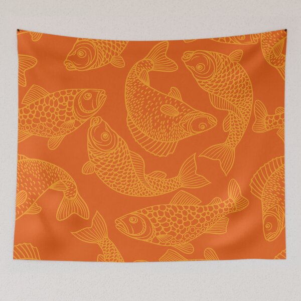 Item preview, Orange Fish Print, Something Fishy Print, Yellow Fish Print, Sea Creature Design designed and sold by PinHookPrincess.