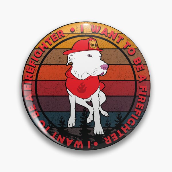 Item preview,   I want to be a firefighter/dog/artistic/sunset retro distressed design designed and sold by SamRVstore.