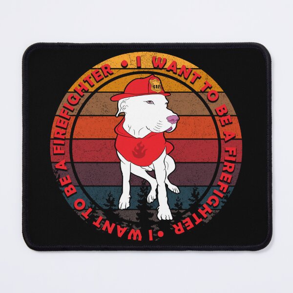 Item preview,   I want to be a firefighter/dog/artistic/sunset retro distressed design designed and sold by SamRVstore.
