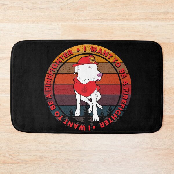 Item preview,   I want to be a firefighter/dog/artistic/sunset retro distressed design designed and sold by SamRVstore.