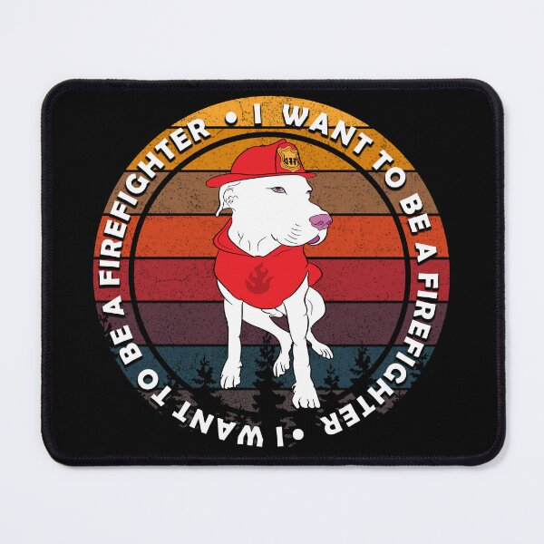 Item preview,  I want to be a firefighter/dog/artistic/sunset retro distressed design designed and sold by SamRVstore.