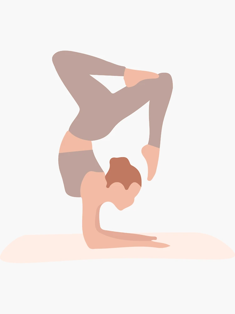 Yoga stickers. Girl in sports. (1273012)