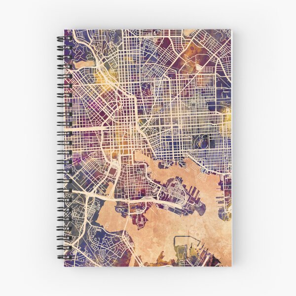Artikelvorschau, Baltimore Maryland City Street Map entworfen und verkauft von ArtPrints.