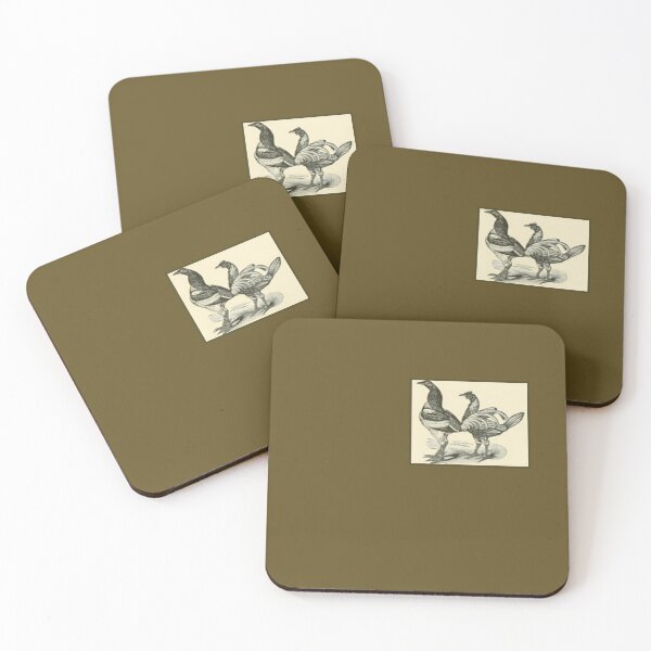 Item preview, Vintage Red Pile Game Chickens - 1800's Print designed and sold by MountMercantile.