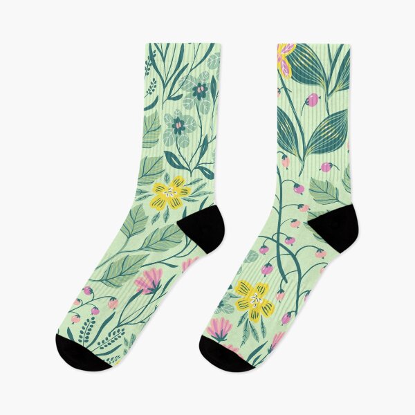 Item preview, Tiny Cheerful Pink & Yellow Flowers on Mint Green Background, Floral Print, Flower Print designed and sold by PinHookPrincess.