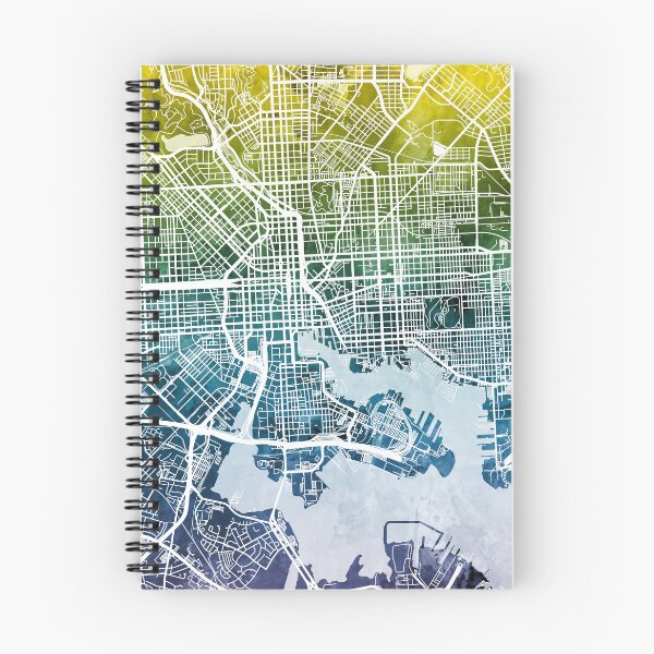 Artikelvorschau, Baltimore Maryland City Street Map entworfen und verkauft von ArtPrints.