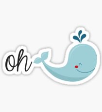 Oh Whale Cartoon Sticker