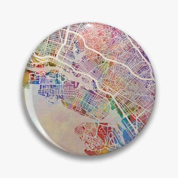 Artikelvorschau, Oakland California City Street Map entworfen und verkauft von ArtPrints.