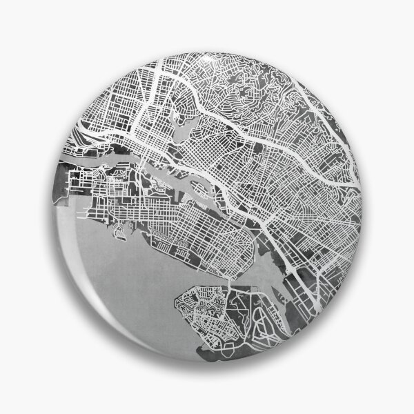 Artikelvorschau, Oakland California City Street Map entworfen und verkauft von ArtPrints.