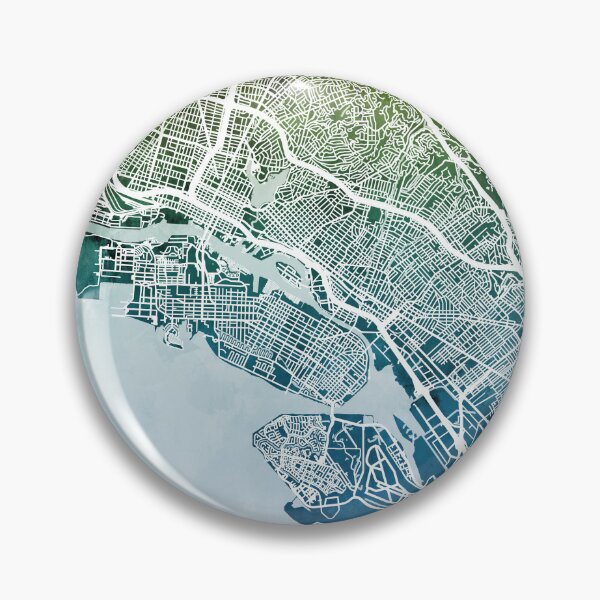 Artikelvorschau, Oakland California City Street Map entworfen und verkauft von ArtPrints.