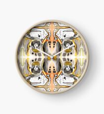 Black & Orange Diamond Dogs Clock
