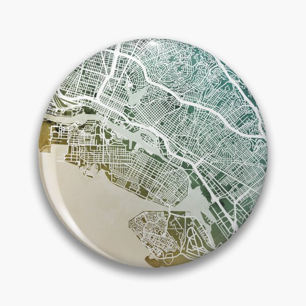 Artikelvorschau, Oakland California City Street Map entworfen und verkauft von ArtPrints.