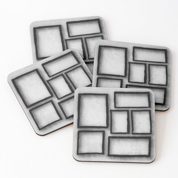 Item preview, Black Rectangles. Minimal Geometric Abstract designed and sold by Pretty-Bird.