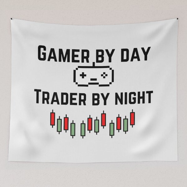 Item preview, Gamer by day trader by night designed and sold by Bap-tiste.
