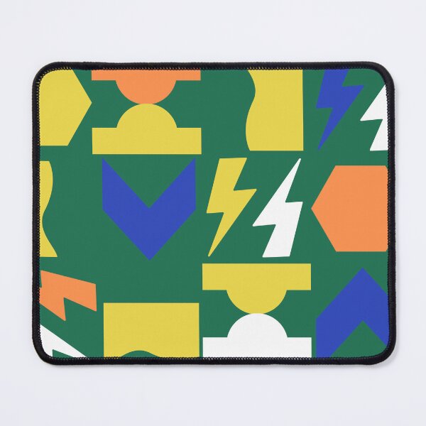 Item preview, Simple Shapes Dusty Green and Gold Mod Geometric Pattern designed and sold by Ferocious-Pear.