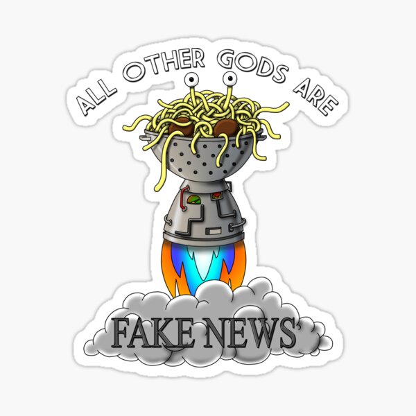 Artikel-Vorschau von  ALLE ANDEREN GÖTTER SIND FAKE NEWS FSM Fliegendes Spaghettimonster, designt und verkauft von DooodleGod.