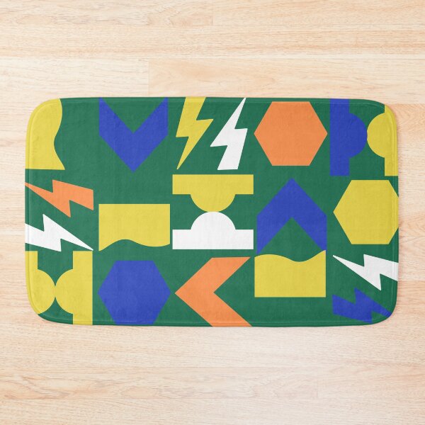 Item preview, Simple Shapes Dusty Green and Gold Mod Geometric Pattern designed and sold by Ferocious-Pear.