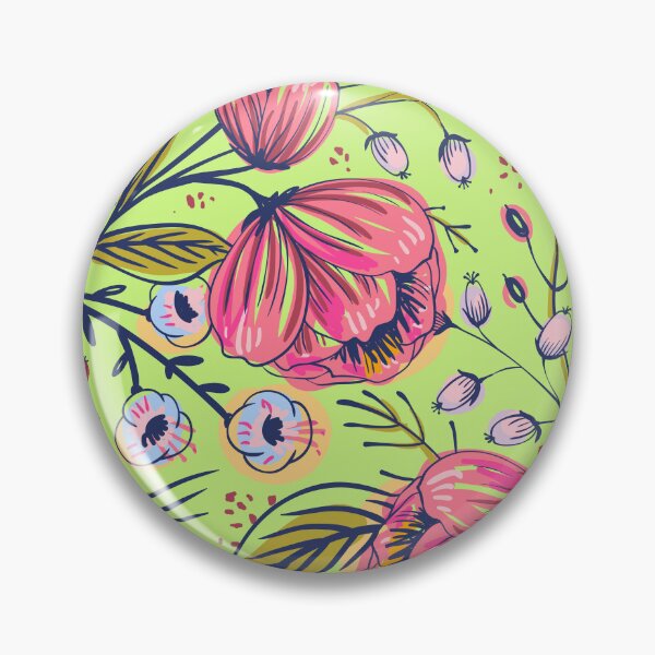 Item preview, Pink Poppy on Green Print designed and sold by PinHookPrincess.