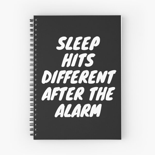 Item preview, Sleep hits different after the alarm - morning quotes designed and sold by TheWalnut.