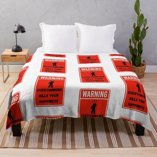 Item preview, warning overthinking kills your happiness designed and sold by DoraHappy.