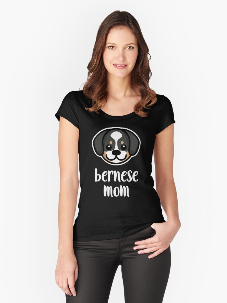 Thumbnail 1 of 3, Fitted Scoop T-Shirt, Bernese Mountain Dog Mom Kawaii Dog Owner designed and sold by brandoseven.