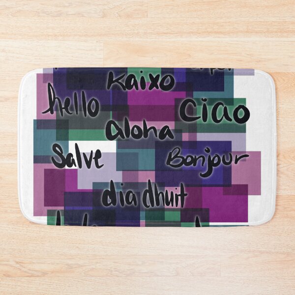 Item preview, hello mutli-lingual with glass squares designed and sold by MGuyerArt.